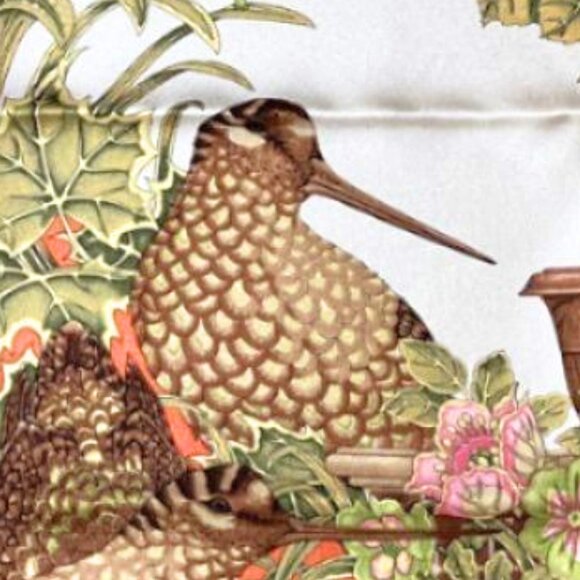 Ferragamo silk pheasant small scarf EUC - Picture 3 of 7